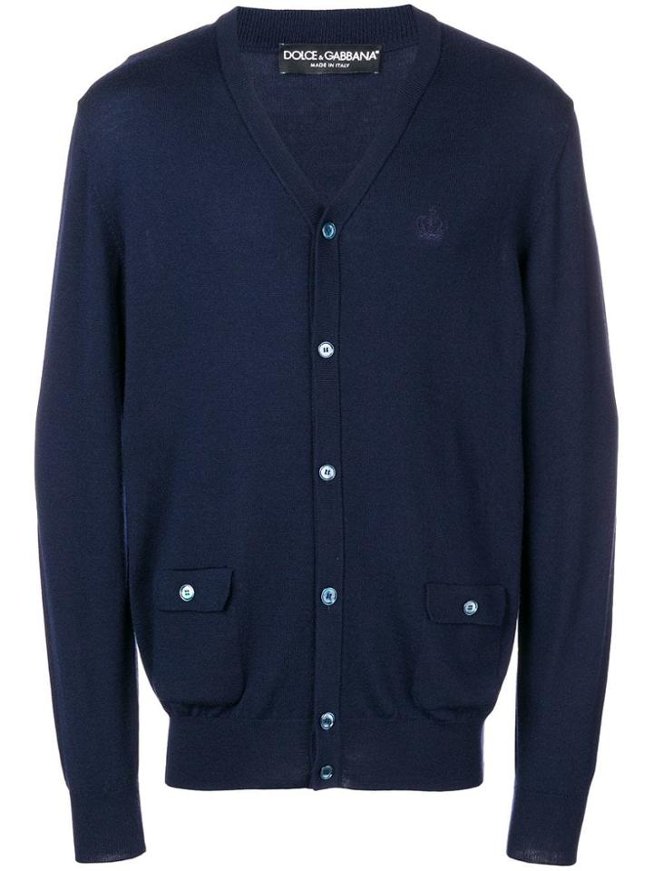 Dolce & Gabbana Basic Buttoned Cardigan - Blue