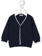 Il Gufo - Contrast Trim Cardigan - Kids - Cotton - 6 Mth, Blue