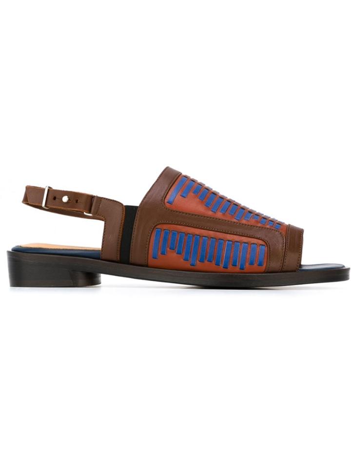 Thakoon Addition Sling-back Lattice Sandals - Blue