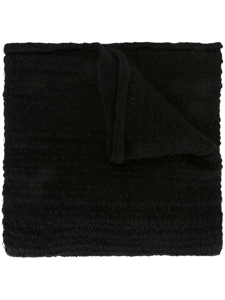 Cedric Jacquemyn Woven Scarf, Adult Unisex, Black, Cotton/linen/flax/nylon/alpaca