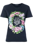 Alexander Mcqueen Floral Print T-shirt - Blue