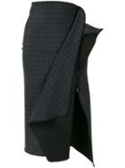 Maticevski Ruffle Detail Midi Skirt - Black