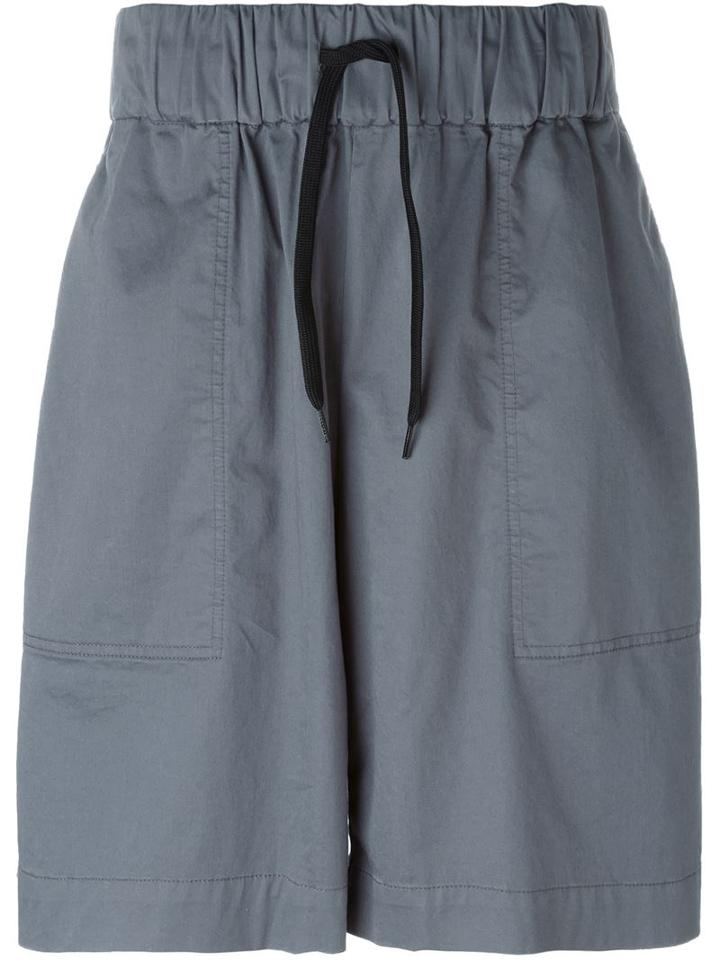 Tomas Maier Drawstring Pocket Panel Trim Oversized Bermuda Shorts