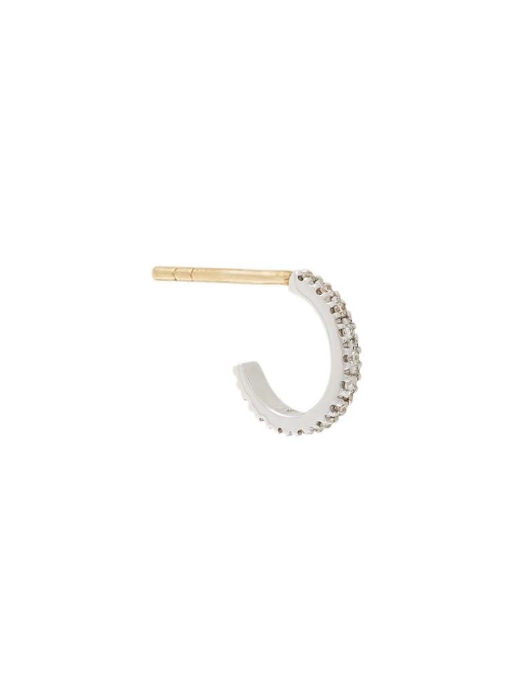 Maria Black 'lorin Blanc' Hoop Diamond Earing - Metallic