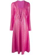 Saks Potts Shimmer Dotted Dress - Pink