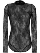 Off-white Lace Bodysuit - Black