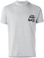 Comme Des Garçons Shirt Logo Print T-shirt, Men's, Size: Large, Grey, Cotton