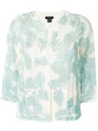 Avant Toi Round Neck Floral Jacket - Blue