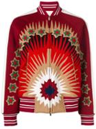 Valentino 'volcano' Bomber Jacket, Women's, Size: 38, Red, Silk/polyamide/viscose/virgin Wool