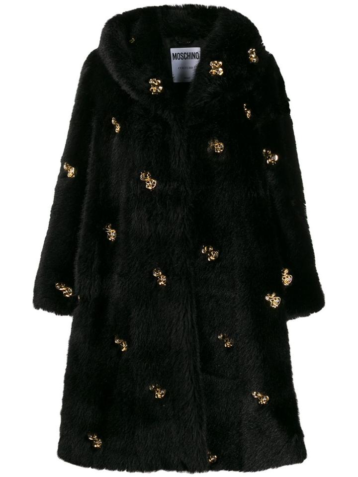 Moschino Dollar Studs Coat - Black