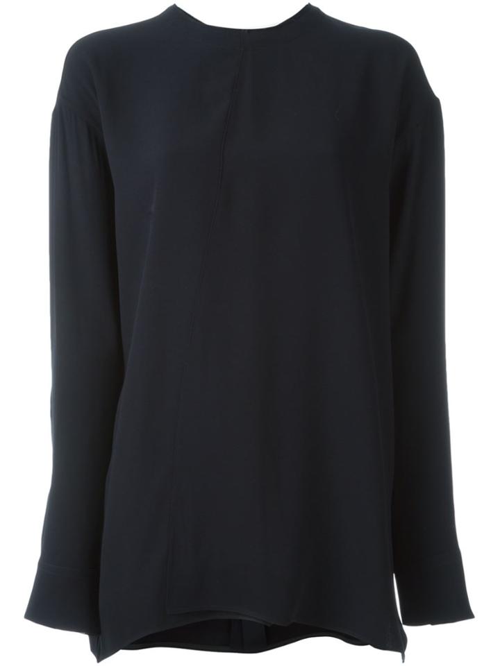 Marni Drawstring Neck Blouse - Blue