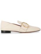 Bally Buckle Detail Loafers - White