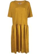 Uma Wang Plain T-shirt Dress - Yellow