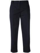 Jil Sander Navy - Cropped Trousers - Women - Cotton/spandex/elastane - 36, Blue, Cotton/spandex/elastane