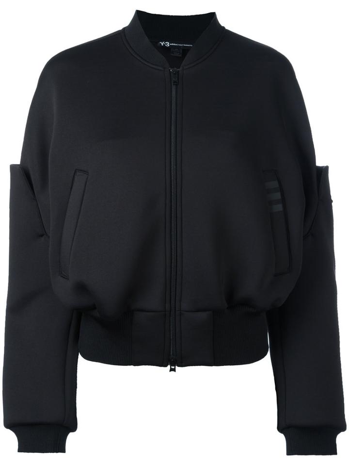 Y-3 Zipped Bomber Jacket, Women's, Size: Xs, Black, Polyester/spandex/elastane