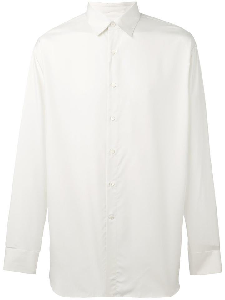 Salvatore Ferragamo - Classic Shirt - Men - Silk - M, Nude/neutrals, Silk