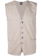 Eleventy Button Down Cardigan Vest, Men's, Size: Xxl, Blue, Virgin Wool