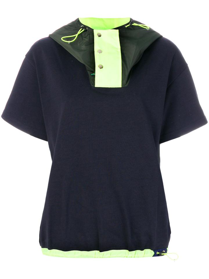 Kolor Hood Detail T-shirt - Blue