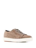 Santoni Low-top Suede Sneakers - Grey