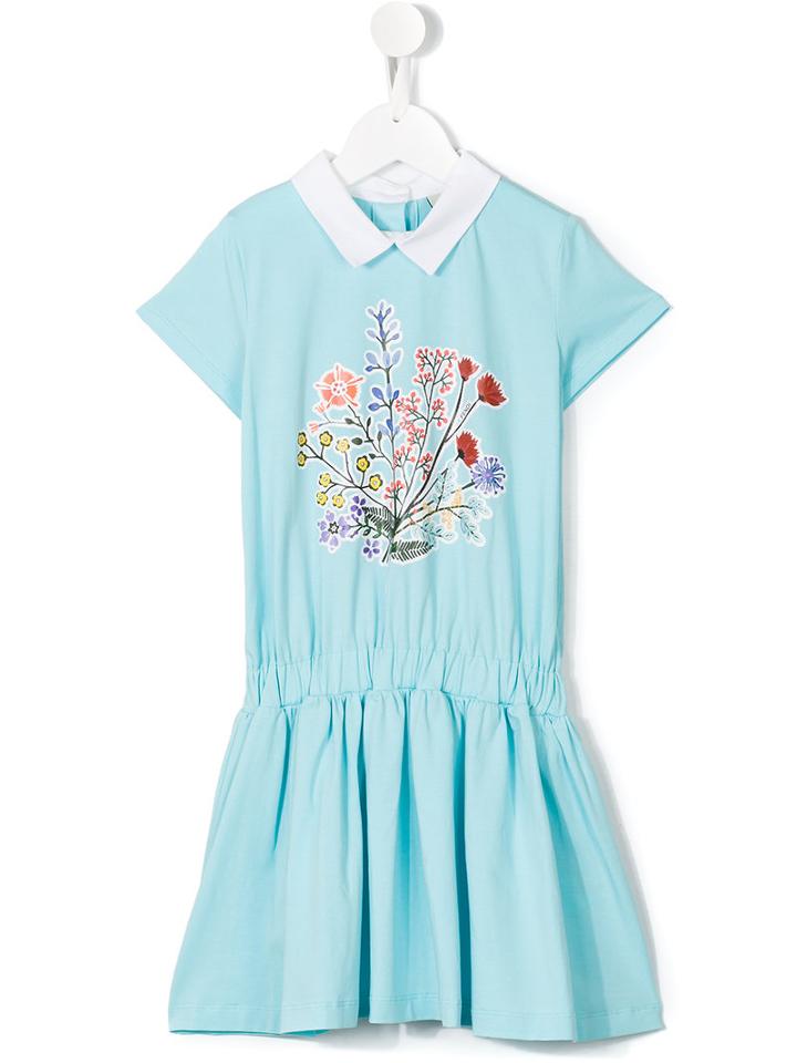 Fendi Kids Flared Dress, Girl's, Size: 7 Yrs, Blue