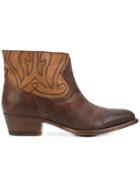 Buttero Fitted Cowboy Boots - Brown