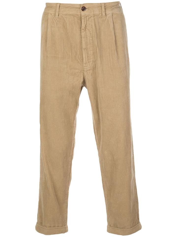 Alex Mill Ribbed Tapered Trousers - Brown