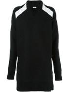 Aalto Long V-neck Jumper, Women's, Size: 36, Black, Wool/cotton