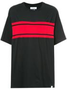 Facetasm Loose Fit Striped T-shirt - Black