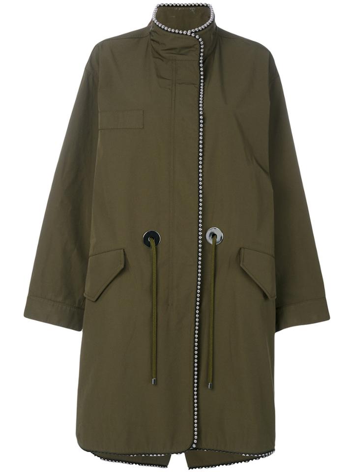 Alexander Wang Oversized Ball Chain Trim Parka - Green
