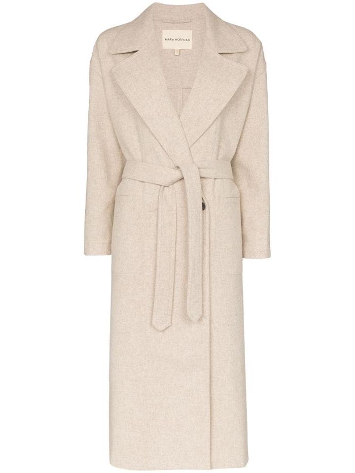 Mara Hoffman Atlas Belted Midi-coat - Neutrals