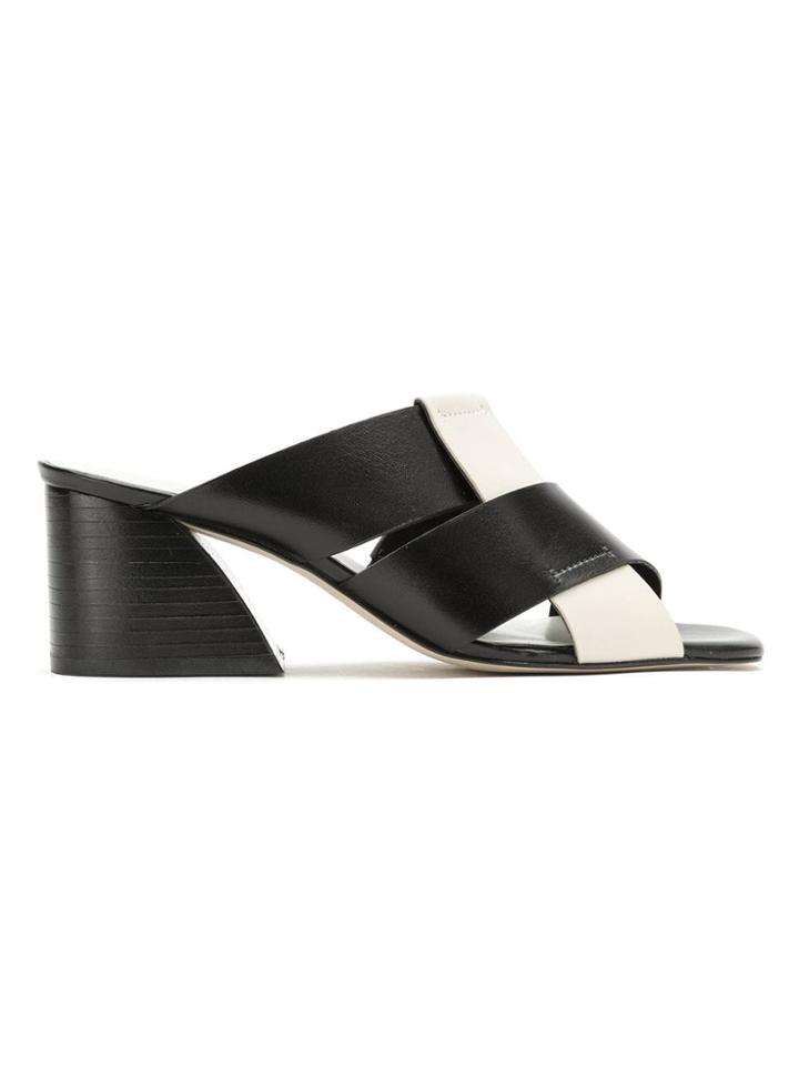 Mara Mac Leather Mules - Black