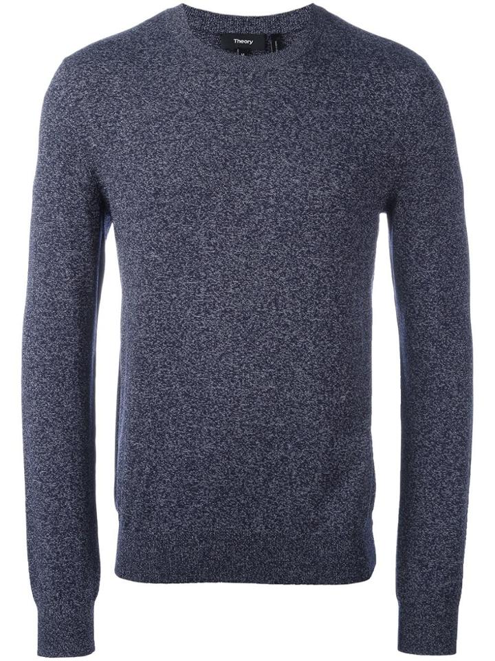 Theory Crew Neck Jumper - Blue