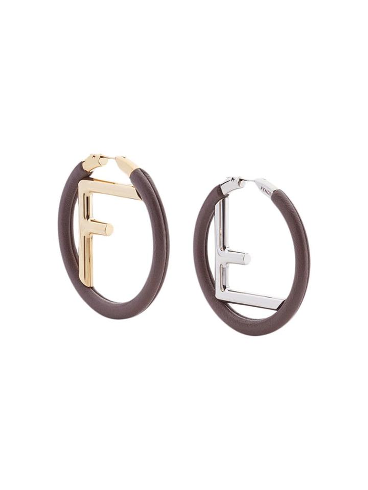 Fendi F Is Fendi Earrings - Brown
