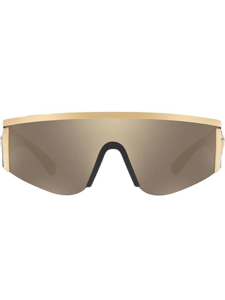 Versace Eyewear Medusa Logo Visor Sunglasses - Gold