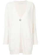 Fabiana Filippi Mid-length V-neck Cardigan - Nude & Neutrals