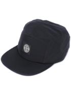 Stone Island Logo Patch Cap, Men's, Black, Polyamide