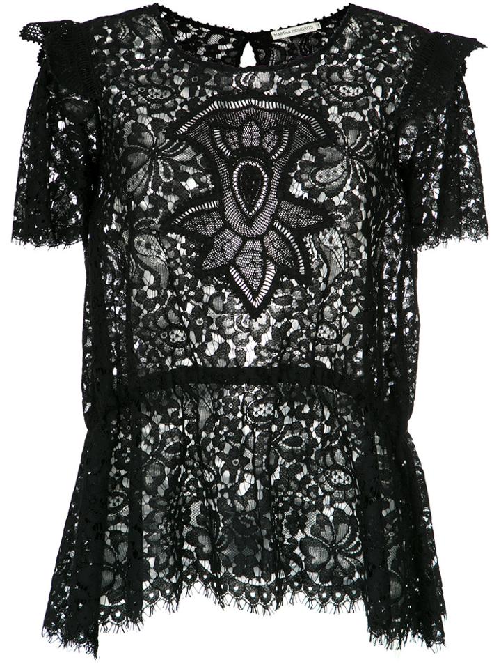 Martha Medeiros Nilda Lace Blouse - Black