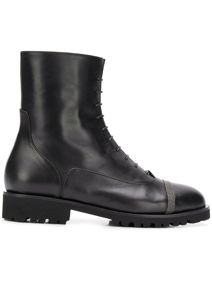 Fabiana Filippi Lace-up Ankle Boots - Black