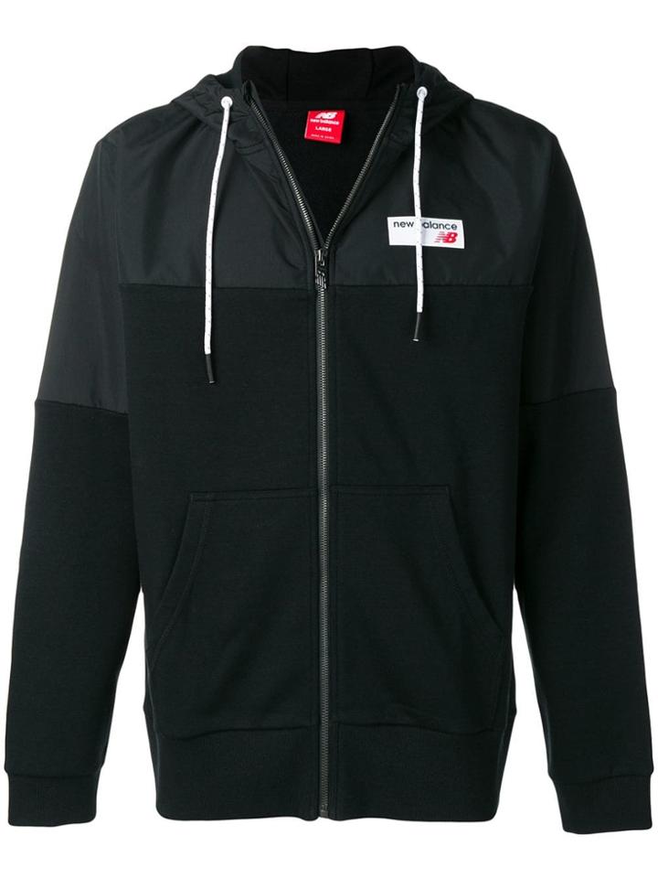 New Balance Panelled Logo Hoodie - Black