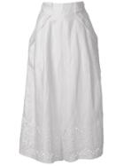 Aje Clara Broderie Cropped Trousers - White