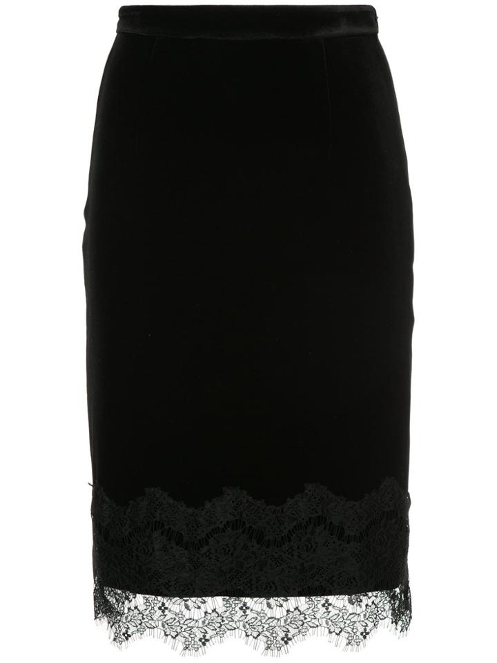 Paule Ka Tweed Pencil Skirt - Green