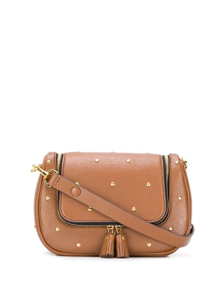 Anya Hindmarch Round Studded Crossbody Bag - Brown