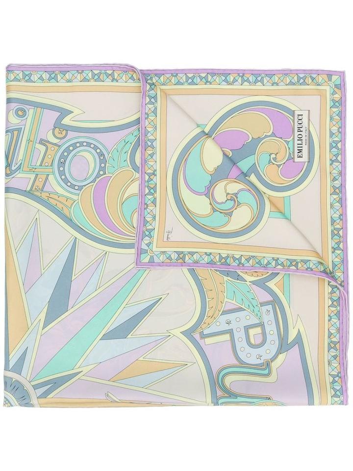Emilio Pucci Abstract Print Scarf - Neutrals