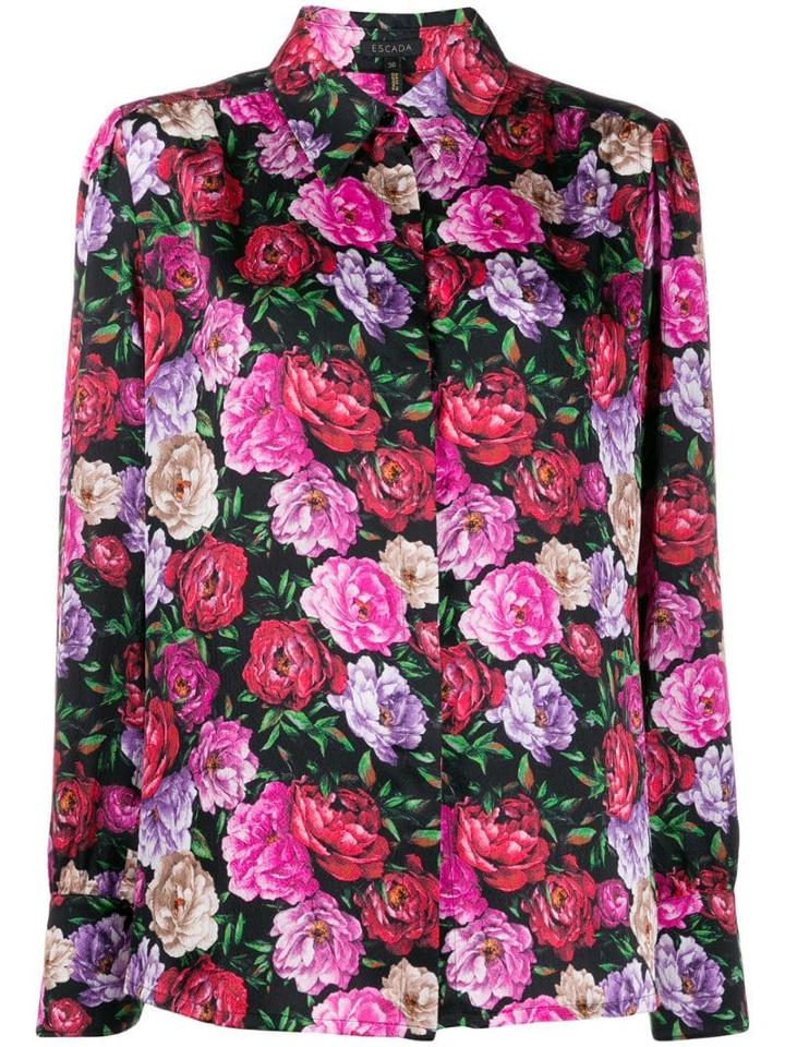 Escada Floral Print Shirt - Black