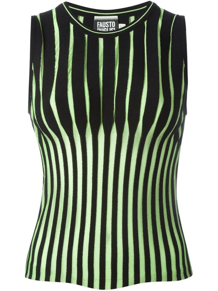 Fausto Puglisi Two-tone Ribbed Knit Top