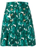 Elisabetta Franchi Floral Print Short Skirt - Green