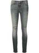 J Brand Distressed Five Pocket Design Jeans, Women's, Size: 30, Blue, Cotton/spandex/elastane/polyester