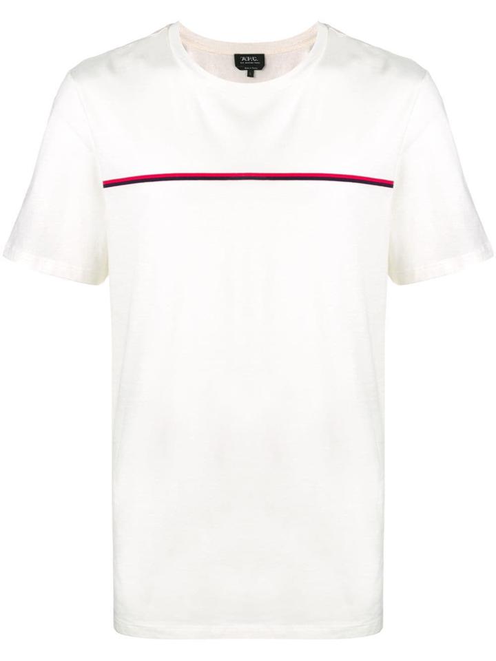 A.p.c. Stripe Detail T-shirt - Neutrals