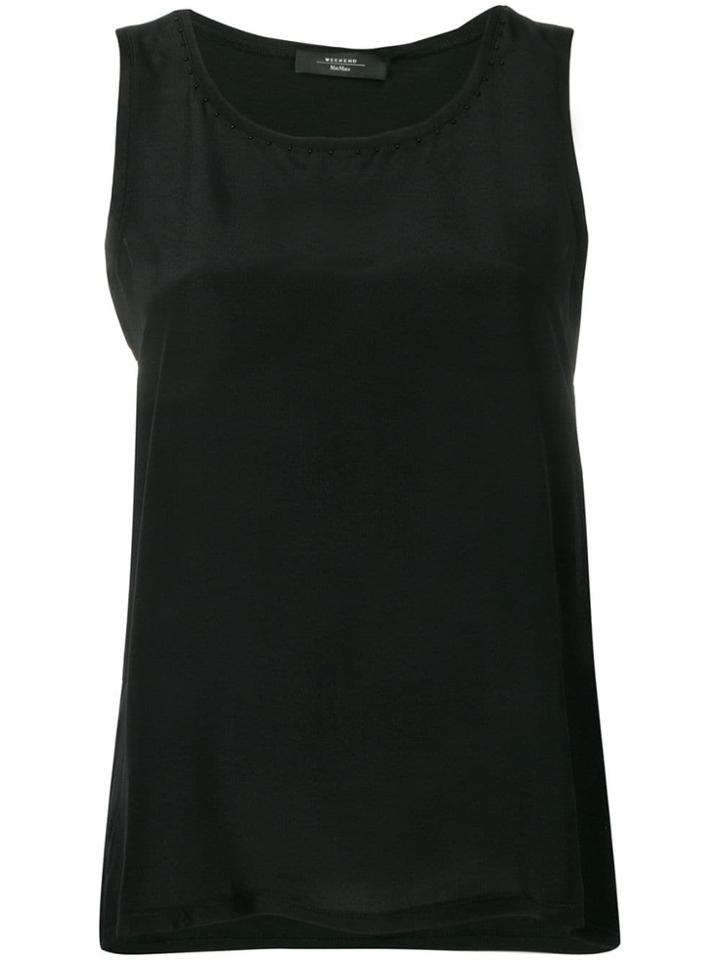 Weekend Max Mara Bead Embellished Top - Black