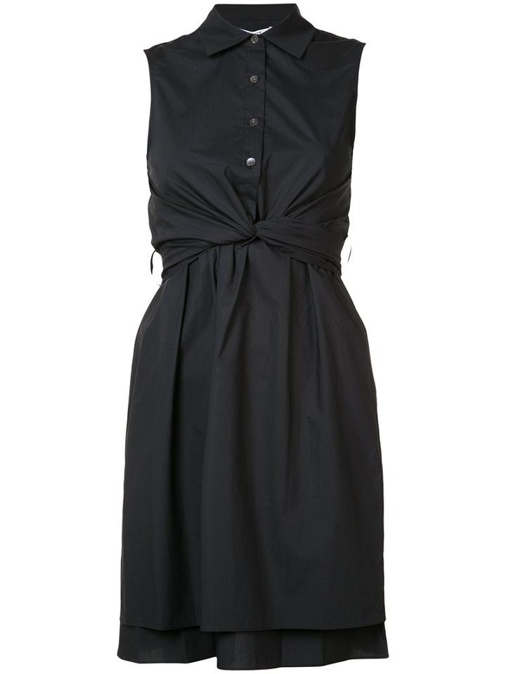 Derek Lam 10 Crosby Twist Effect Dress, Women's, Size: 4, Black, Cotton